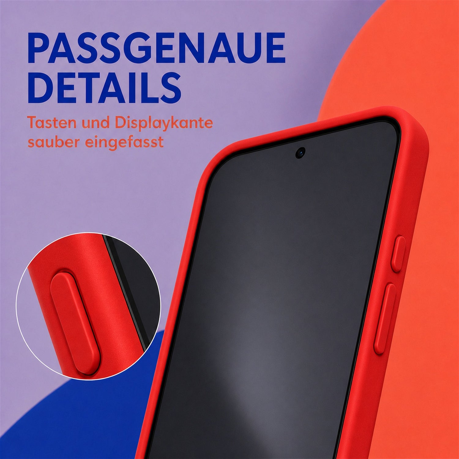 Google Pixel 10a Silicone Pro Silikon Hülle Rot – Detailansicht 3