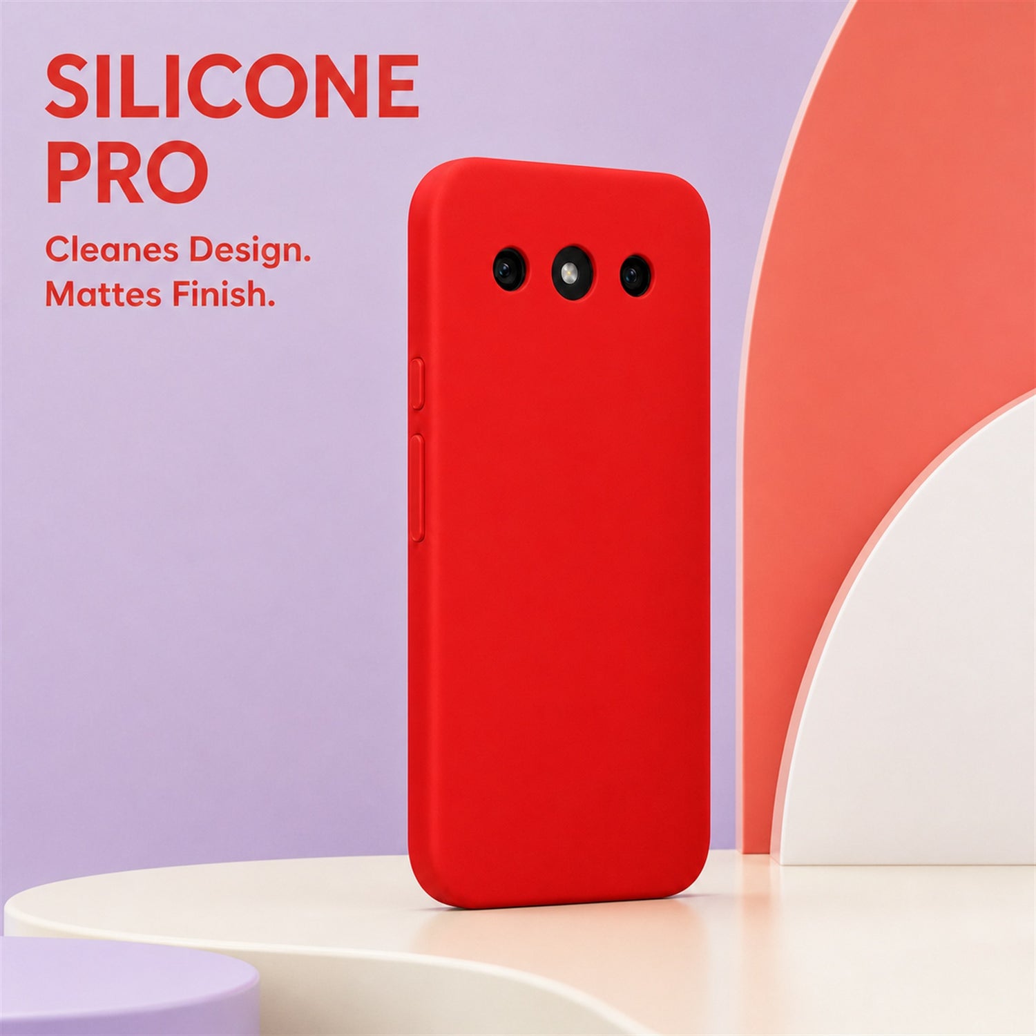 Google Pixel 10a Silicone Pro Silikon Hülle Rot – Detailansicht 5