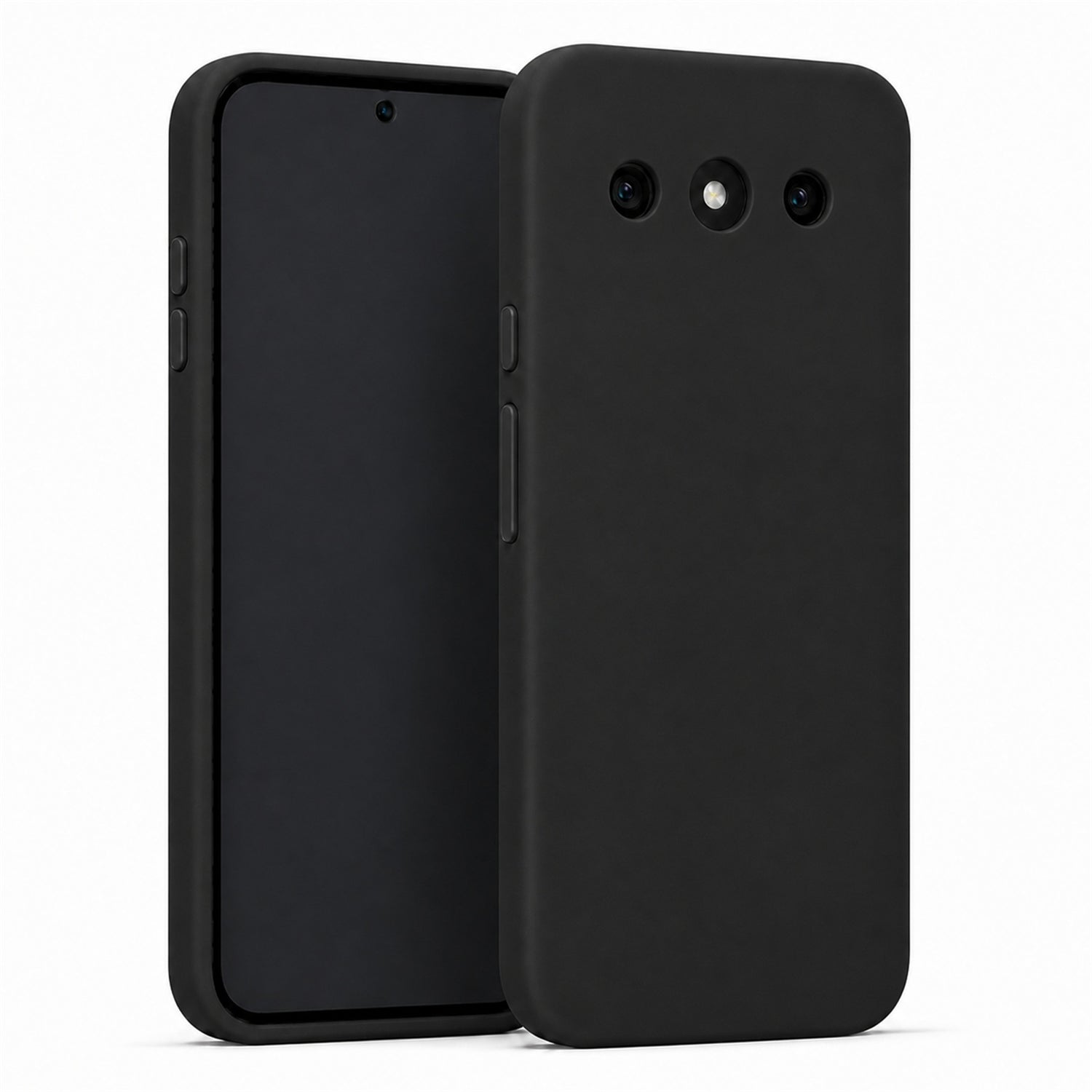 Google Pixel 10a Silicone Pro Silikon Hülle in Schwarz – Produktansicht