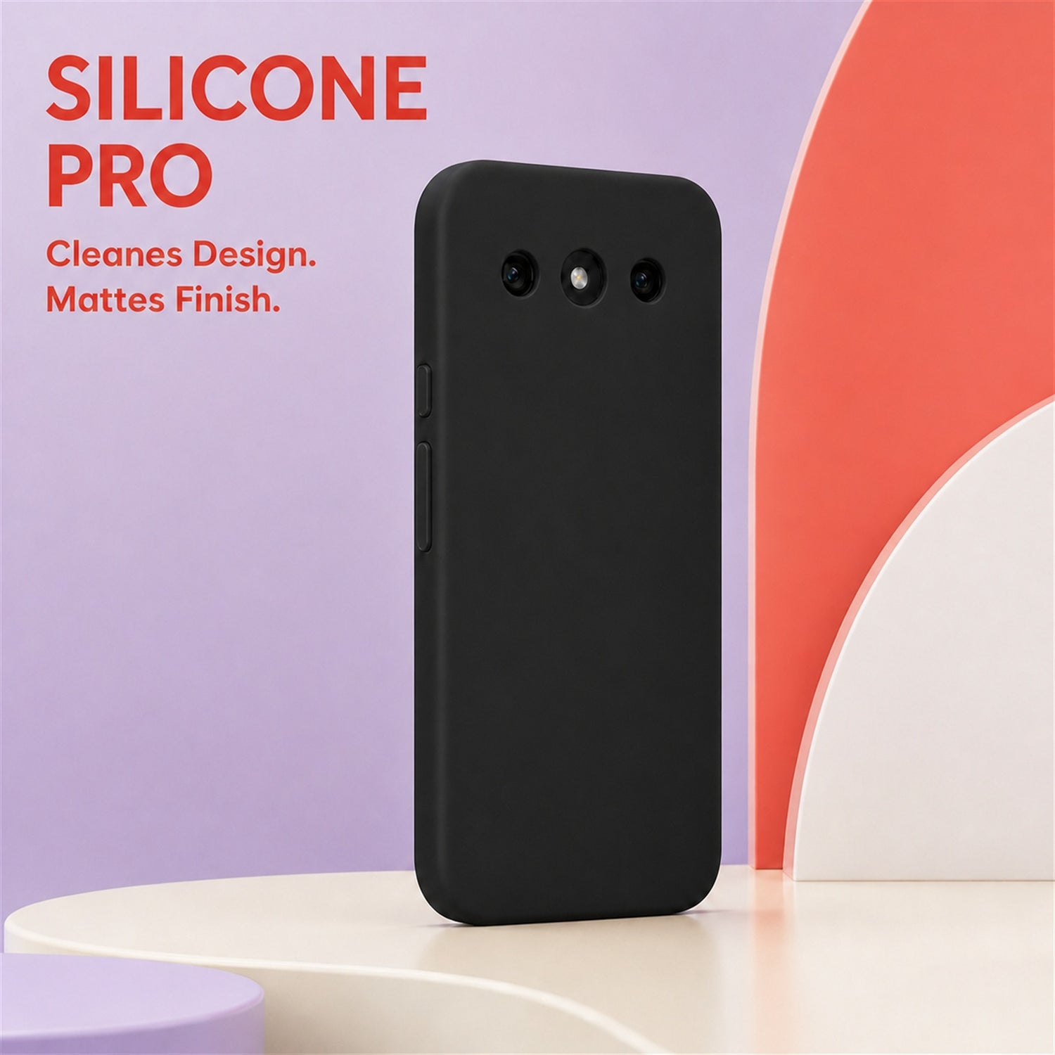 Google Pixel 10a Silicone Pro Silikon Hülle Schwarz – Detailansicht 5