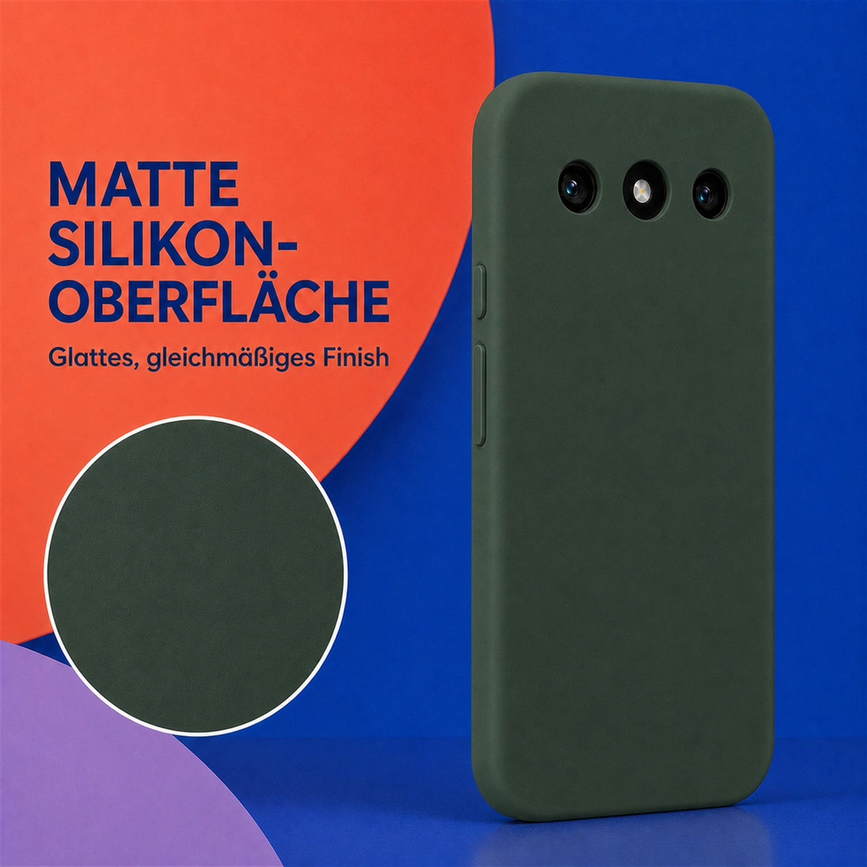 Google Pixel 10a Silicone Pro Silikon Hülle Tannengrün – Detailansicht 1