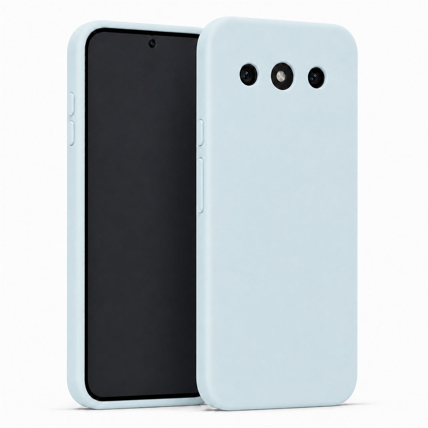 Google Pixel 10a Silicone Pro Silikon Hülle in Wolkenblau – Produktansicht