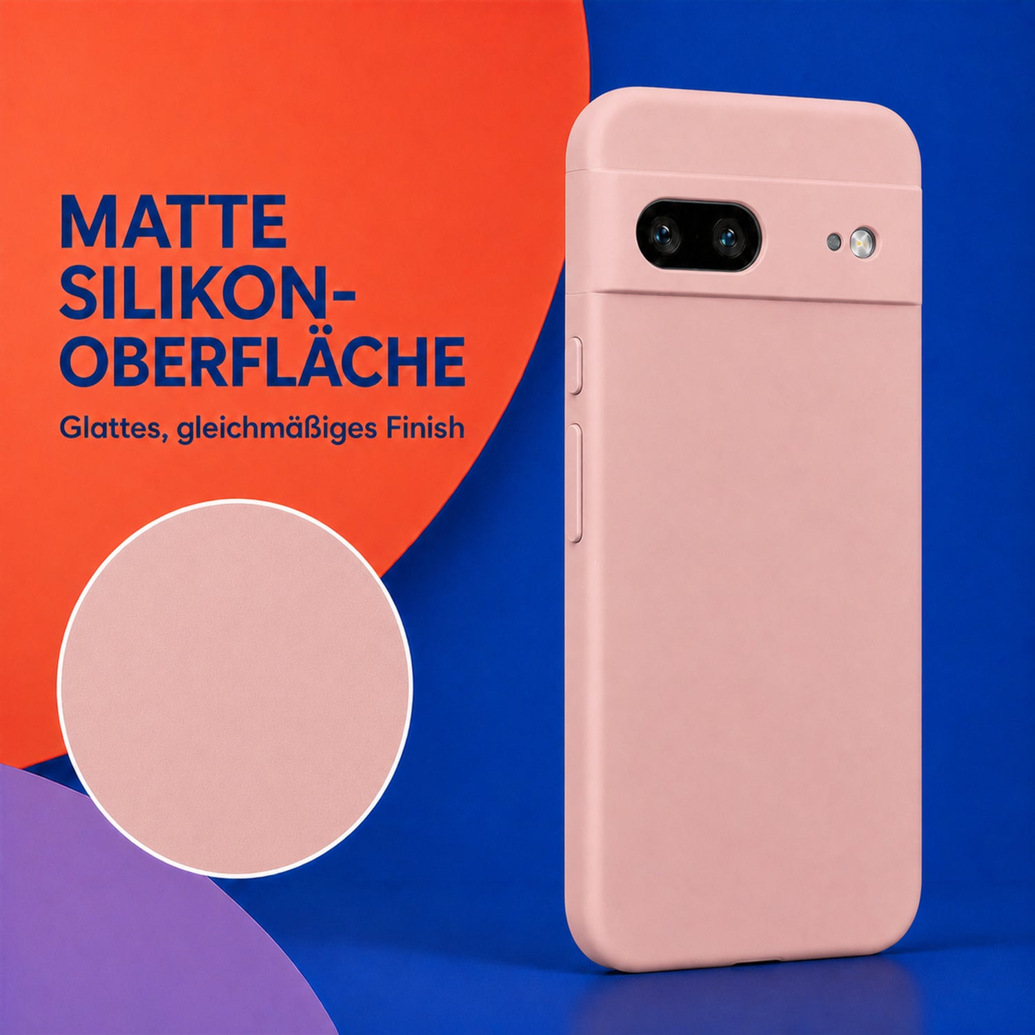 Google Pixel 7 Silicone Pro Silikon Hülle Altrosa – Detailansicht 1