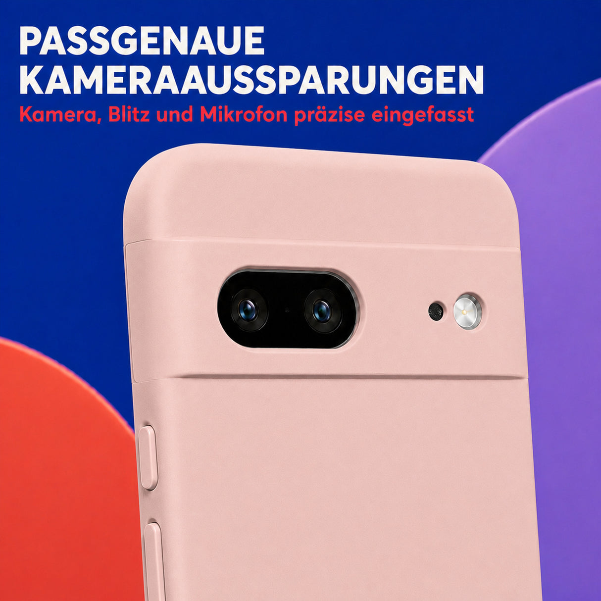 Google Pixel 7 Silicone Pro Silikon Hülle Altrosa – Detailansicht 2