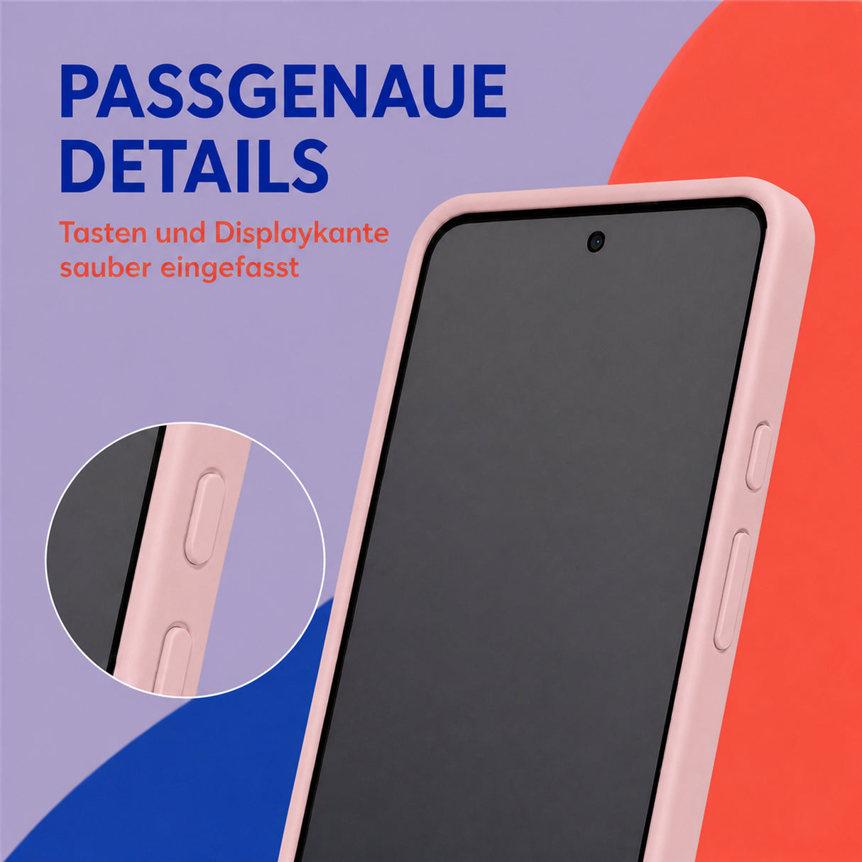 Google Pixel 7 Silicone Pro Silikon Hülle Altrosa – Detailansicht 3