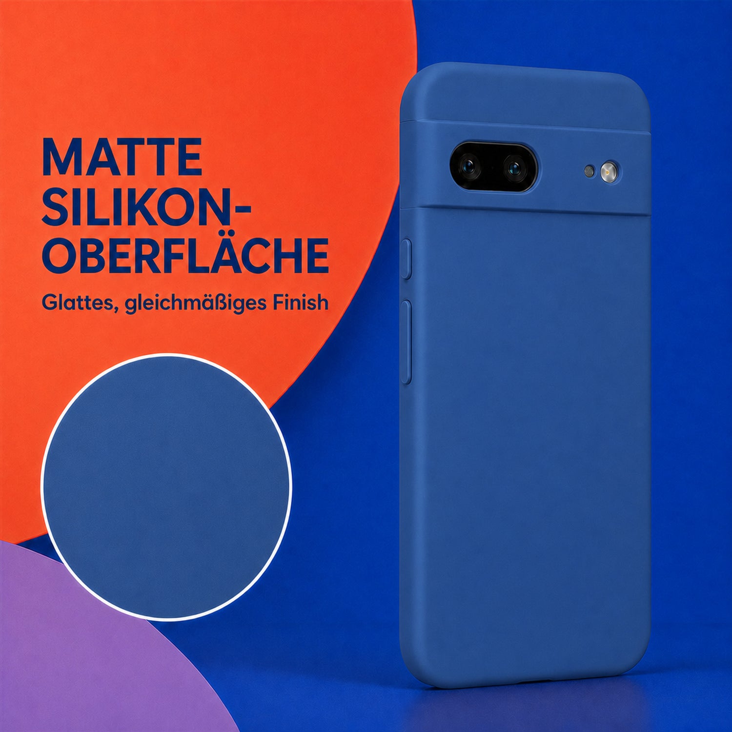 Google Pixel 7 Silicone Pro Silikon Hülle Marineblau – Detailansicht 1