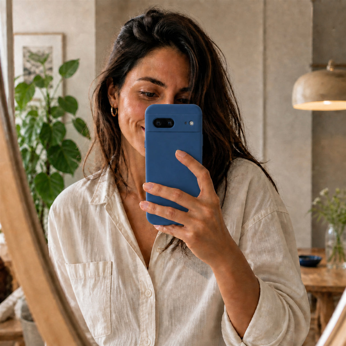 Google Pixel 7 Silicone Pro Silikon Hülle Marineblau – Detailansicht 6