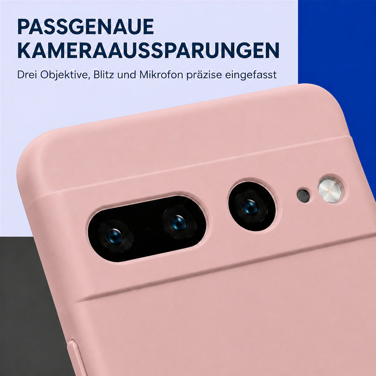 Google Pixel 7 Pro Silicone Pro Silikon Hülle Altrosa – Detailansicht 2