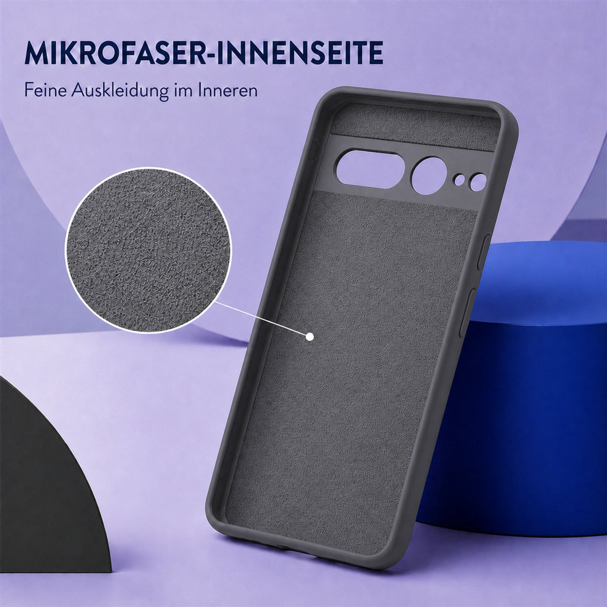 Google Pixel 7 Pro Silicone Pro Silikon Hülle Anthrazit – Detailansicht 4