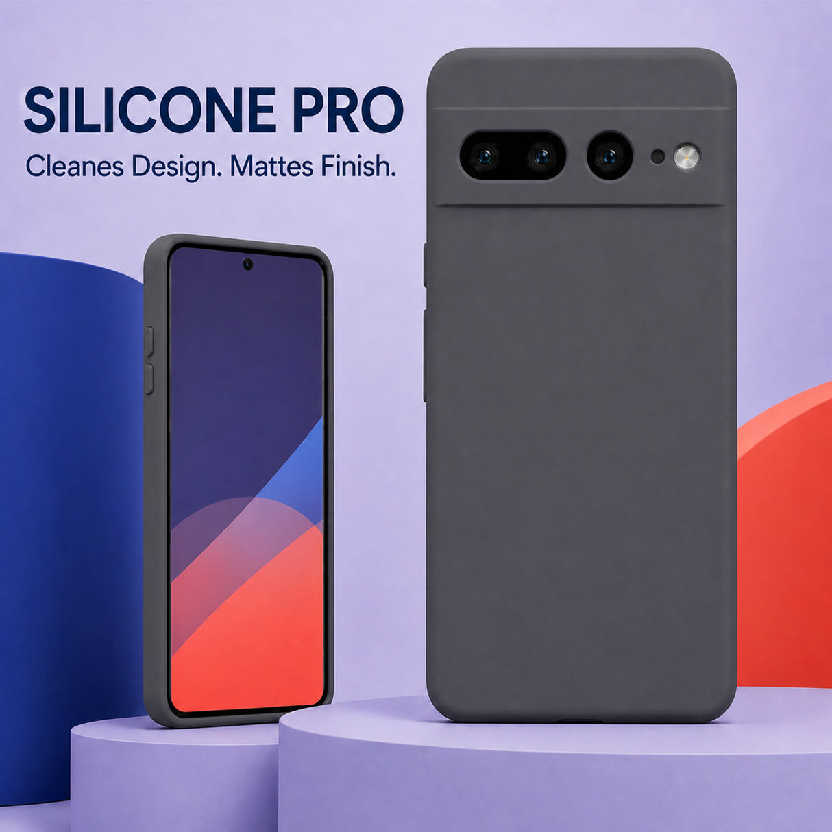 Google Pixel 7 Pro Silicone Pro Silikon Hülle Anthrazit – Detailansicht 5