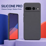 Google Pixel 7 Pro Silicone Pro Silikon Hülle Anthrazit – Detailansicht 5