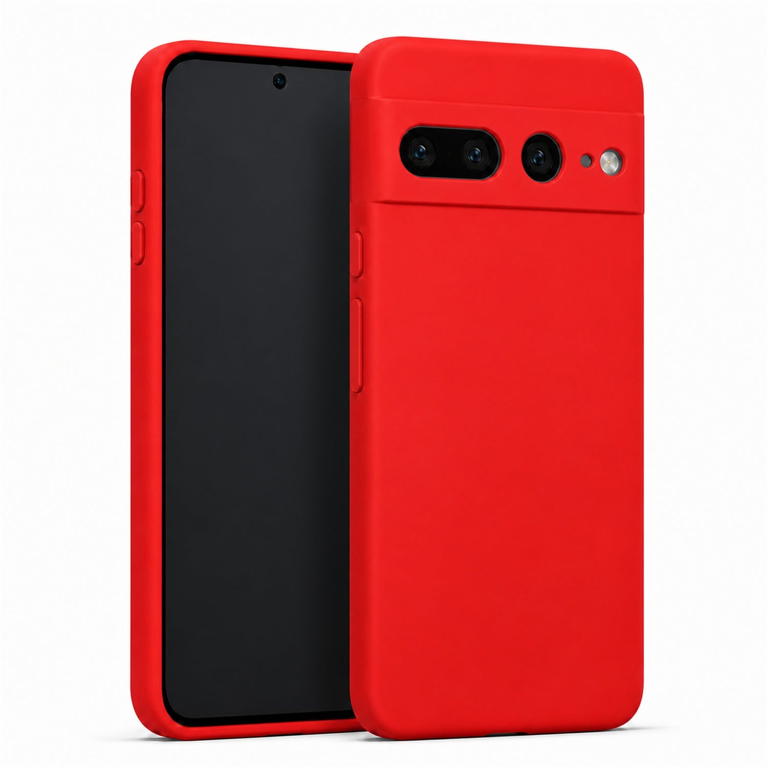 Google Pixel 7 Pro Silicone Pro Silikon Hülle in Rot – Produktansicht