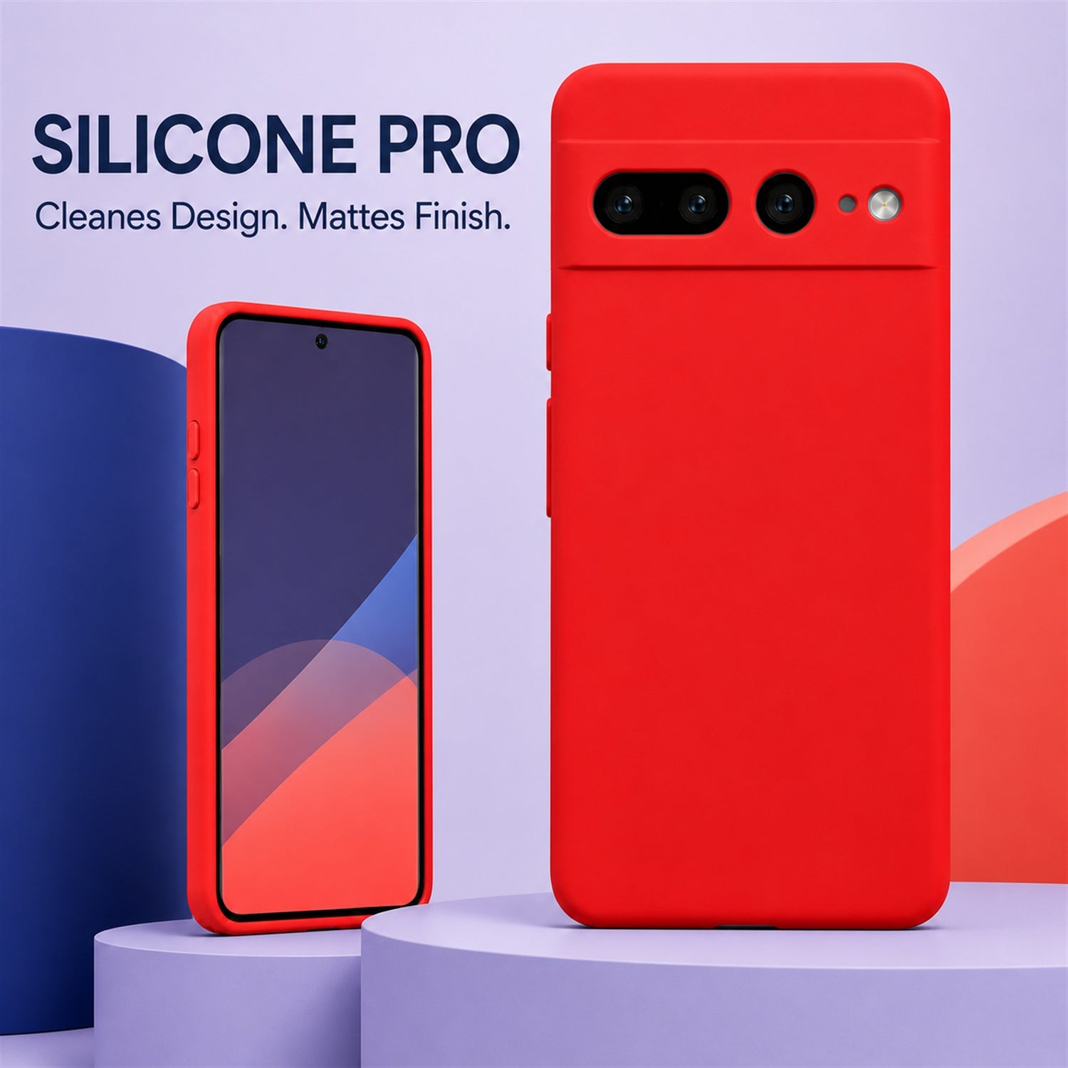 Google Pixel 7 Pro Silicone Pro Silikon Hülle Rot – Detailansicht 5