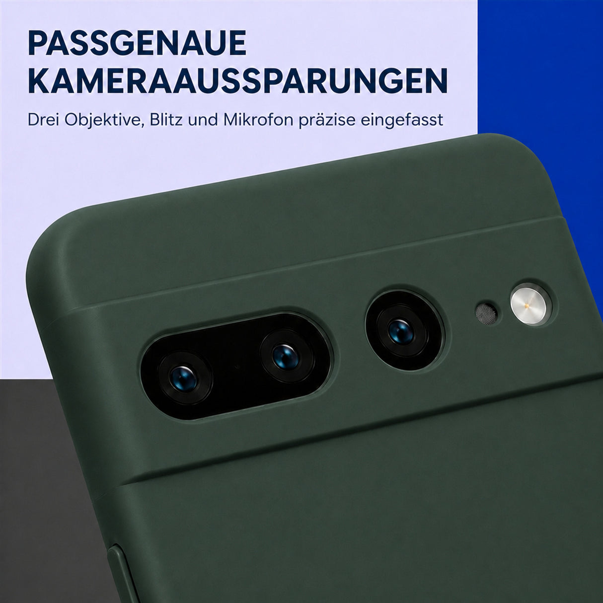 Google Pixel 7 Pro Silicone Pro Silikon Hülle Tannengrün – Detailansicht 2