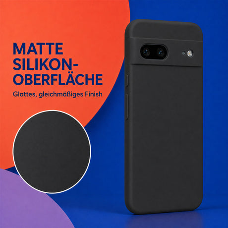 Google Pixel 7 Silicone Pro Silikon Hülle Schwarz – Detailansicht 1