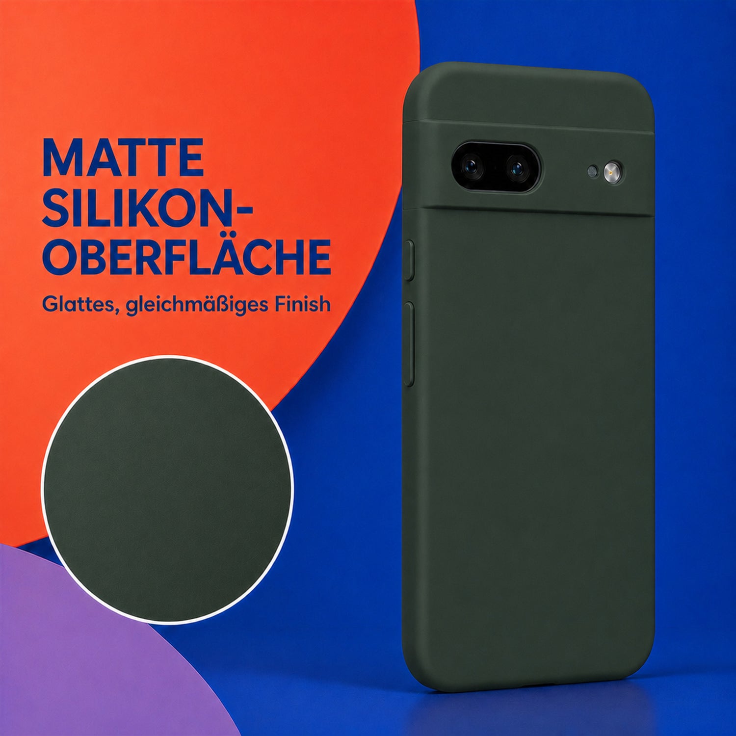 Google Pixel 7 Silicone Pro Silikon Hülle Tannengrün – Detailansicht 1