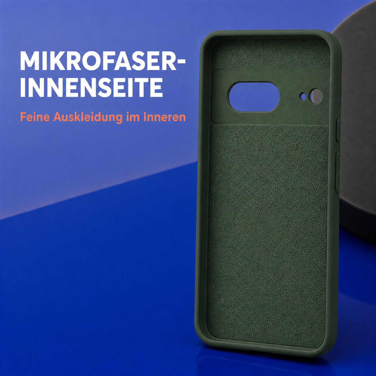 Google Pixel 7 Silicone Pro Silikon Hülle Tannengrün – Detailansicht 4