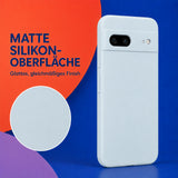 Google Pixel 7 Silicone Pro Silikon Hülle Wolkenblau – Detailansicht 1