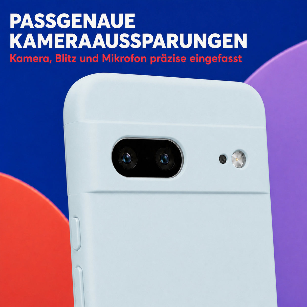 Google Pixel 7 Silicone Pro Silikon Hülle Wolkenblau – Detailansicht 2