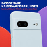 Google Pixel 7 Silicone Pro Silikon Hülle Wolkenblau – Detailansicht 2
