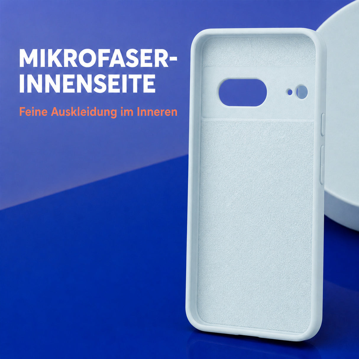 Google Pixel 7 Silicone Pro Silikon Hülle Wolkenblau – Detailansicht 4