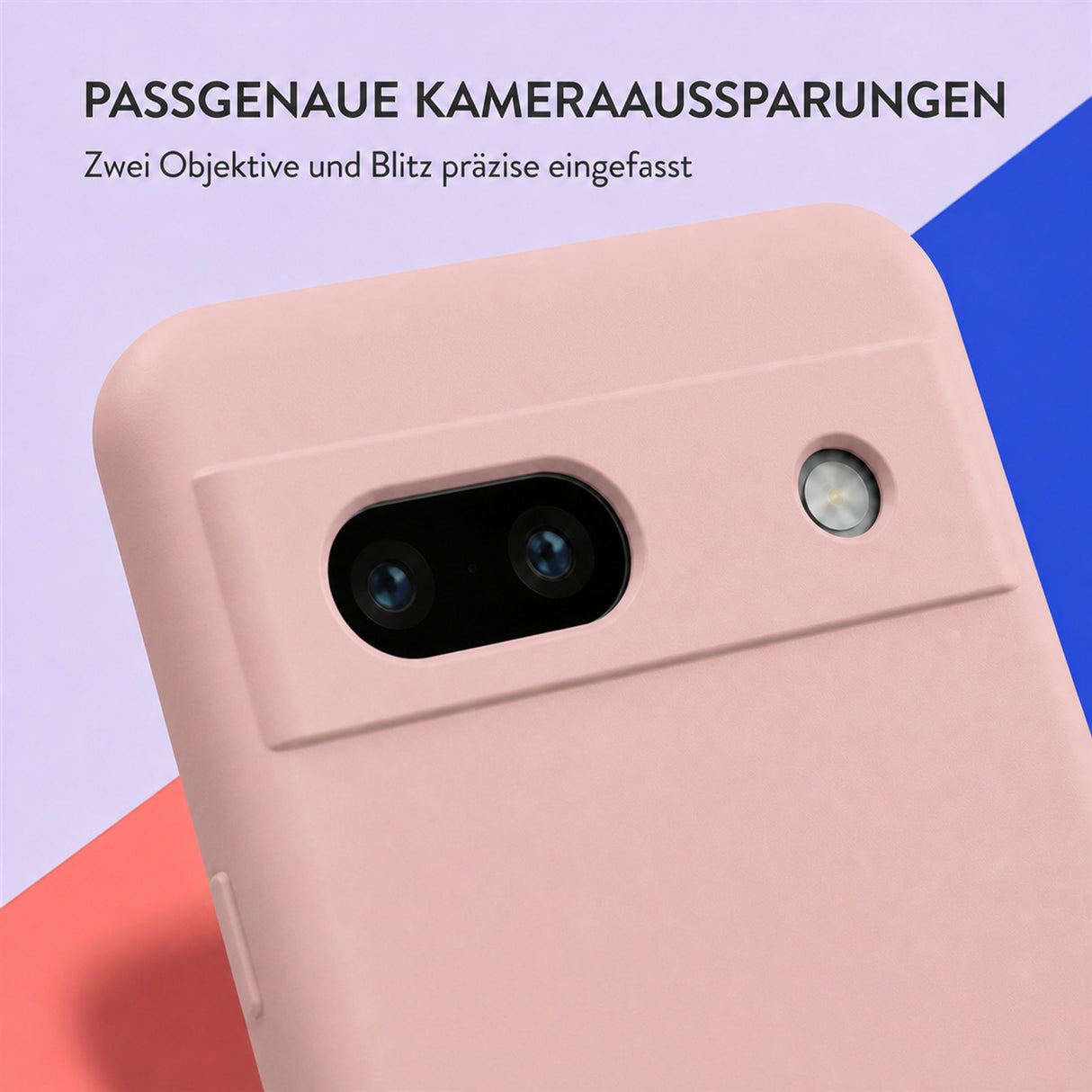 Google Pixel 7A Silicone Pro Silikon Hülle Altrosa – Detailansicht 2