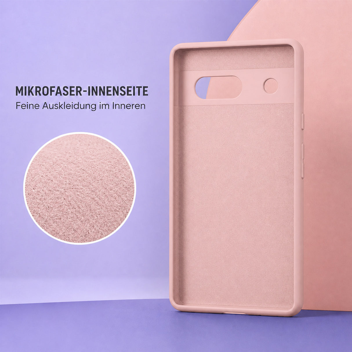 Google Pixel 7A Silicone Pro Silikon Hülle Altrosa – Detailansicht 4