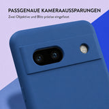 Google Pixel 7A Silicone Pro Silikon Hülle Marineblau – Detailansicht 2