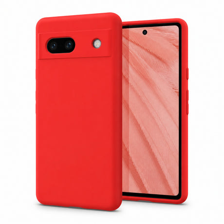 Google Pixel 7A Silicone Pro Silikon Hülle in Rot – Produktansicht