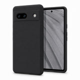 Google Pixel 7A Silicone Pro Silikon Hülle in Schwarz – Produktansicht