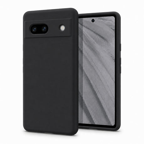 Google Pixel 7A Silicone Pro Silikon Hülle in Schwarz – Produktansicht