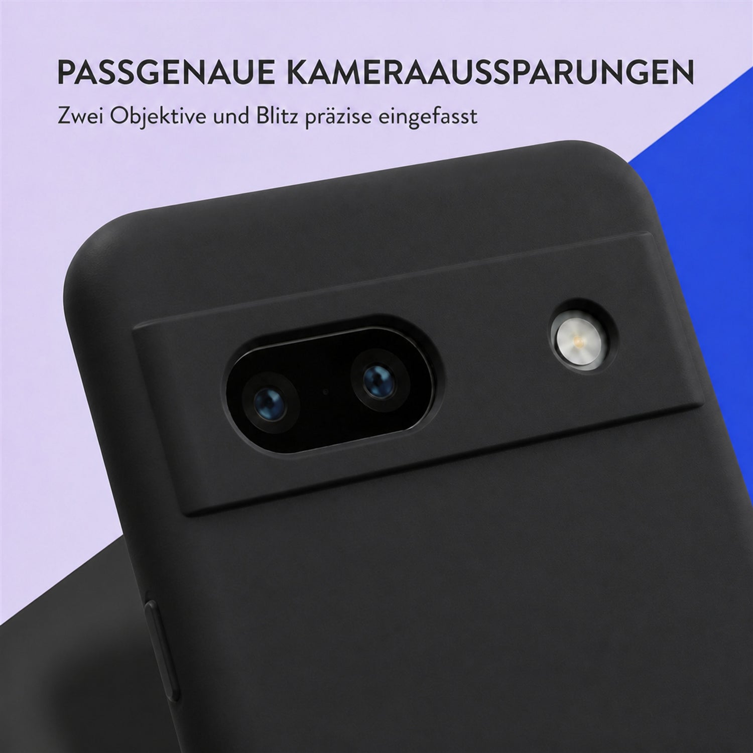 Google Pixel 7A Silicone Pro Silikon Hülle Schwarz – Detailansicht 2
