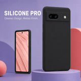 Google Pixel 7A Silicone Pro Silikon Hülle Schwarz – Detailansicht 5