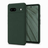Google Pixel 7A Silicone Pro Silikon Hülle in Tannengrün – Produktansicht