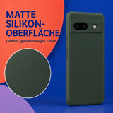 Google Pixel 7A Silicone Pro Silikon Hülle Tannengrün – Detailansicht 1