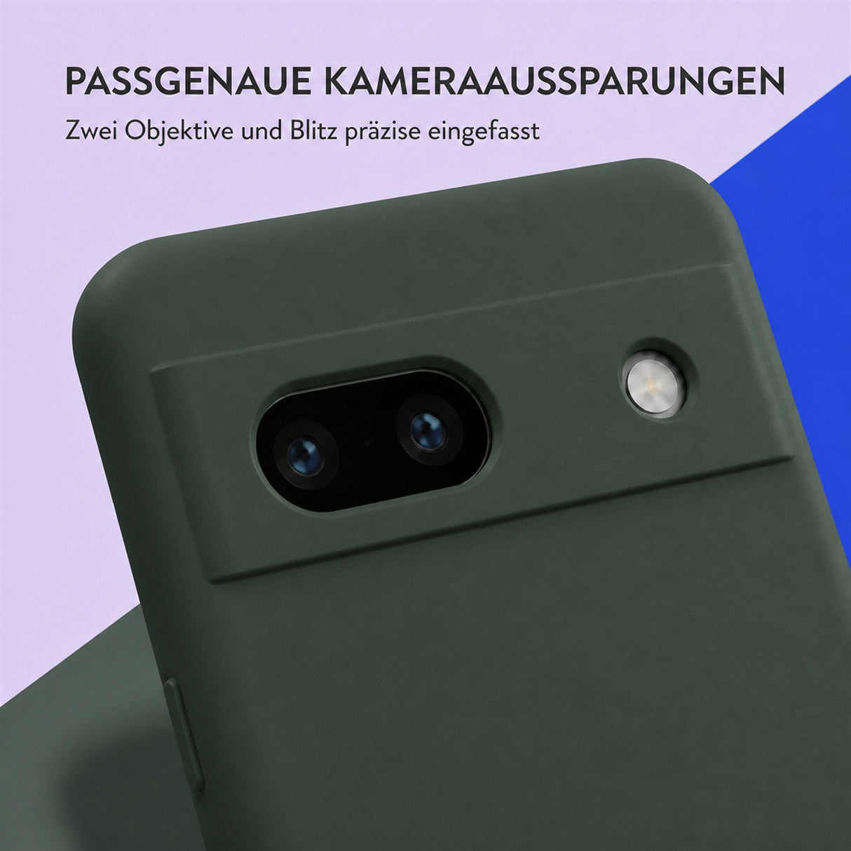 Google Pixel 7A Silicone Pro Silikon Hülle Tannengrün – Detailansicht 2