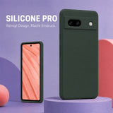 Google Pixel 7A Silicone Pro Silikon Hülle Tannengrün – Detailansicht 5