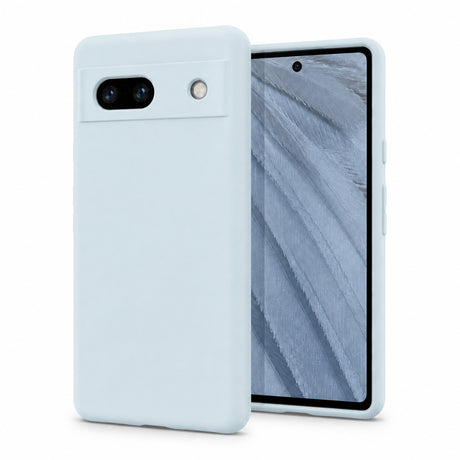 Google Pixel 7A Silicone Pro Silikon Hülle in Wolkenblau – Produktansicht