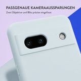 Google Pixel 7A Silicone Pro Silikon Hülle Wolkenblau – Detailansicht 2