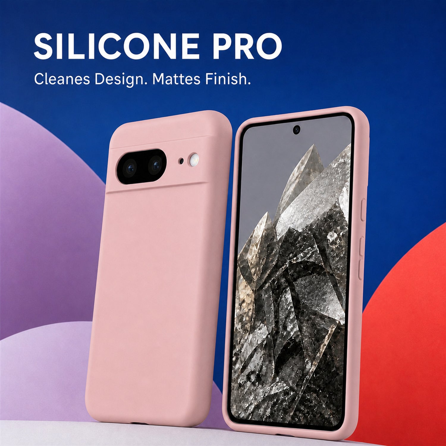 Google Pixel 8 Silicone Pro Silikon Hülle Altrosa – Detailansicht 5