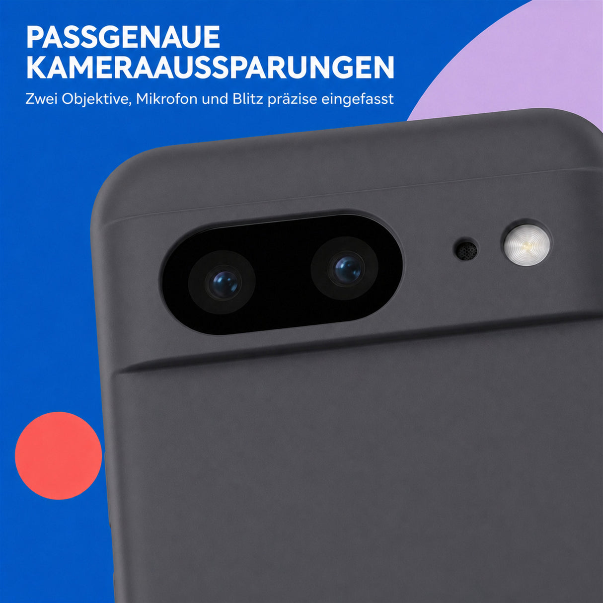 Google Pixel 8 Silicone Pro Silikon Hülle Anthrazit – Detailansicht 2