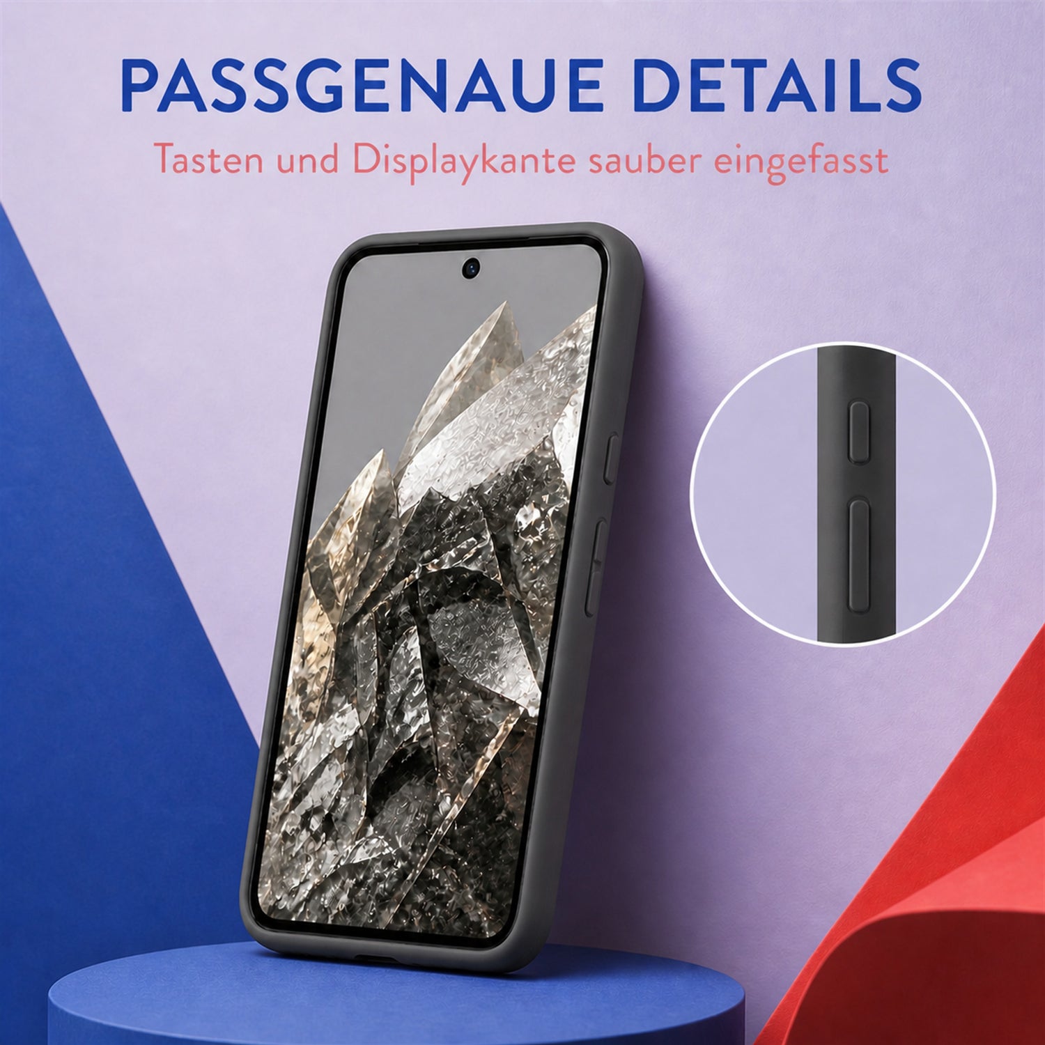 Google Pixel 8 Silicone Pro Silikon Hülle Anthrazit – Detailansicht 3
