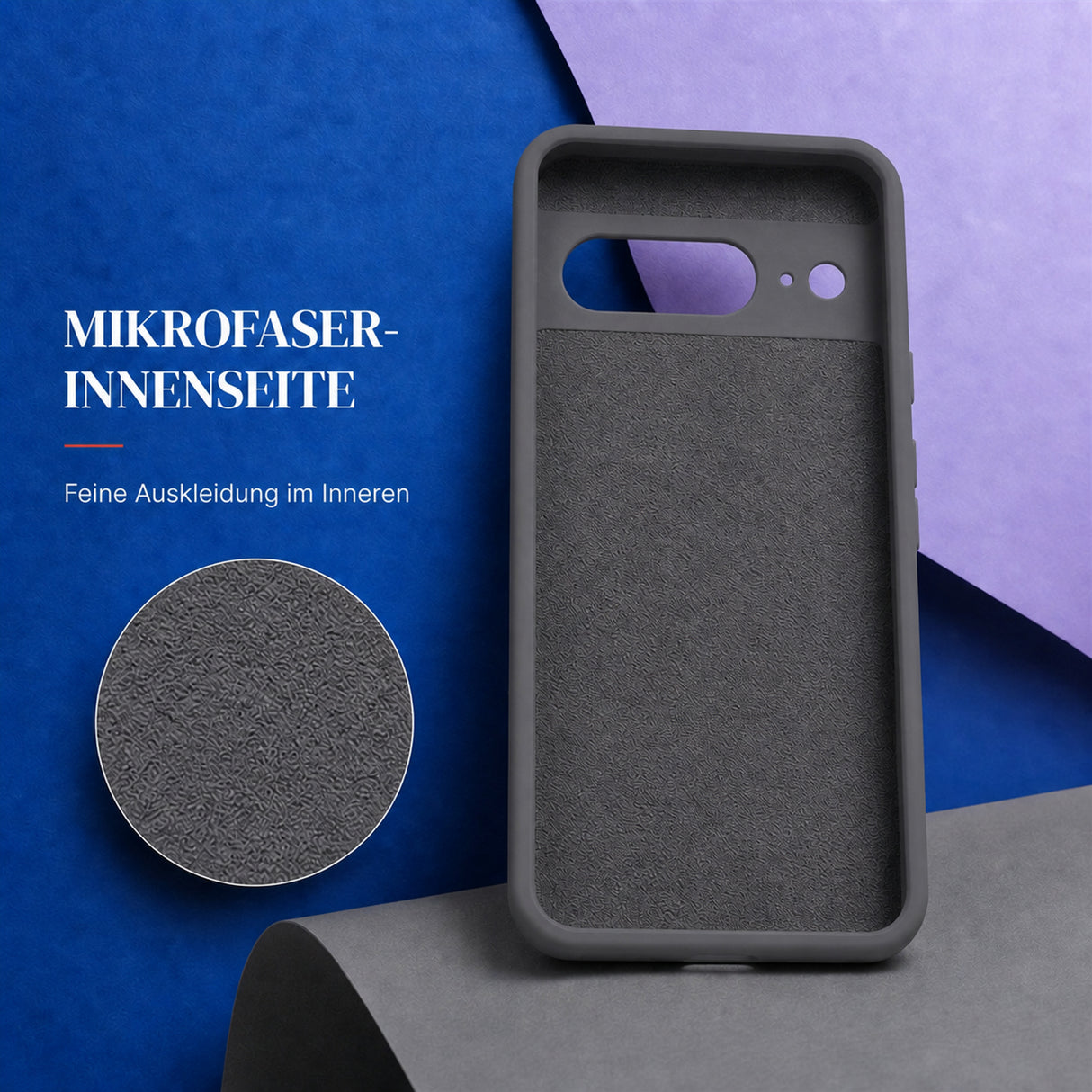 Google Pixel 8 Silicone Pro Silikon Hülle Anthrazit – Detailansicht 4