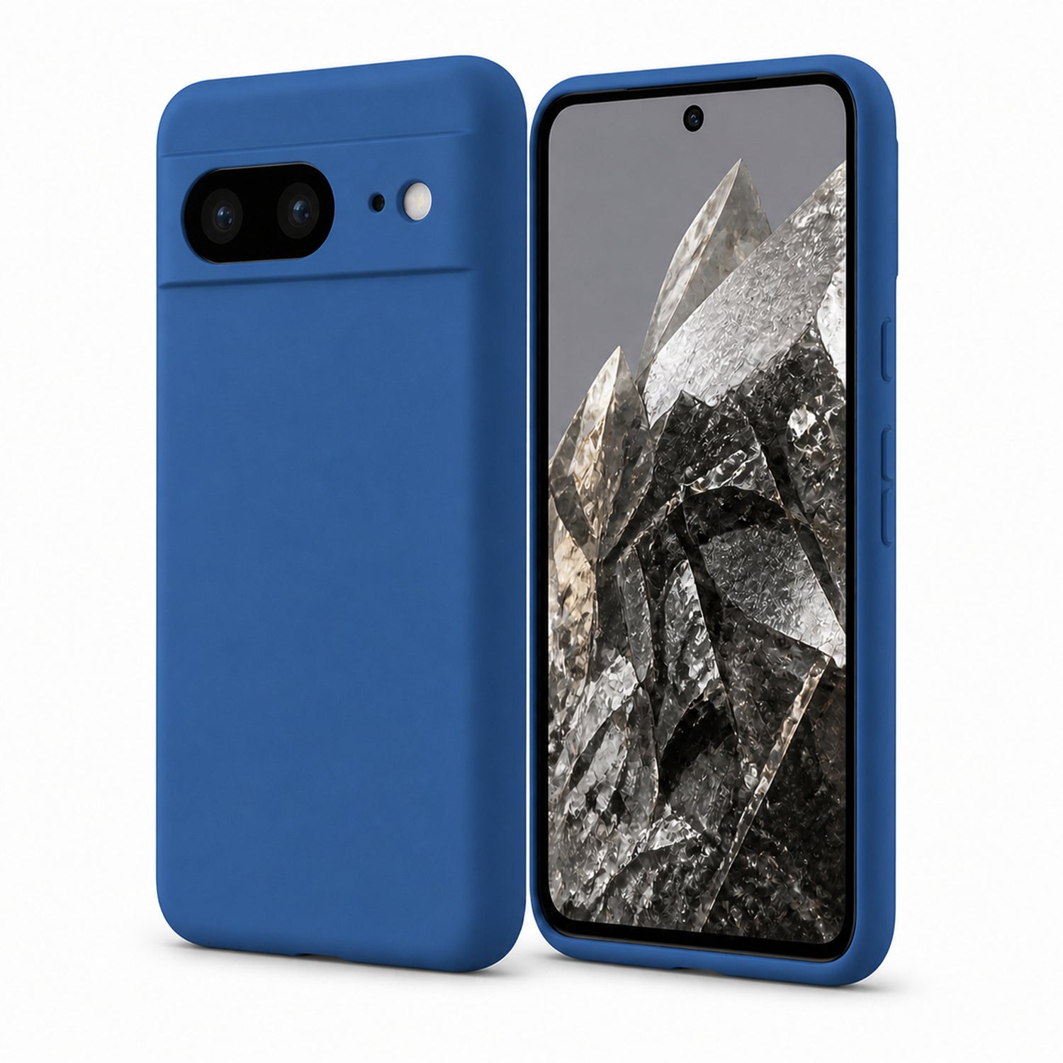 Google Pixel 8 Silicone Pro Silikon Hülle in Marineblau – Produktansicht