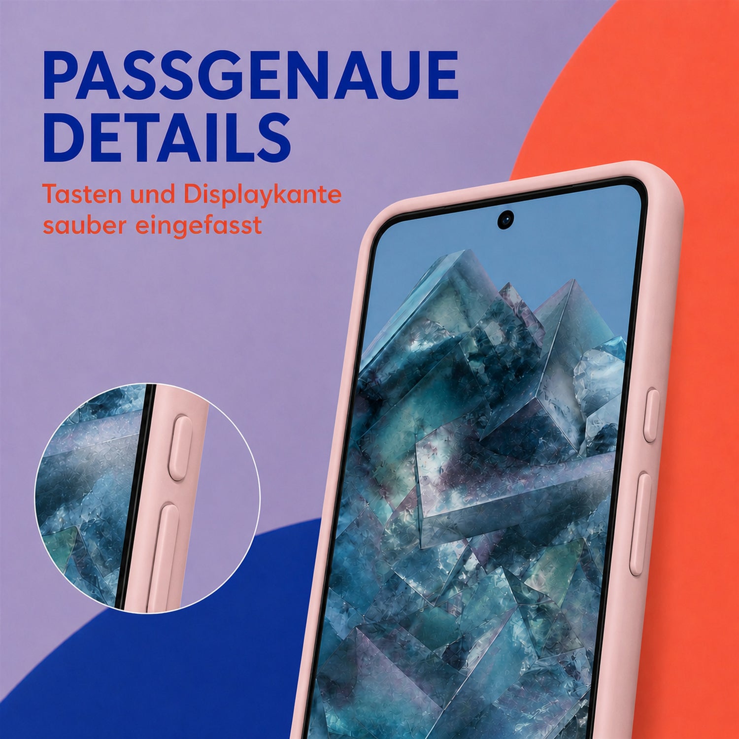 Google Pixel 8 Pro Silicone Pro Silikon Hülle Altrosa – Detailansicht 3