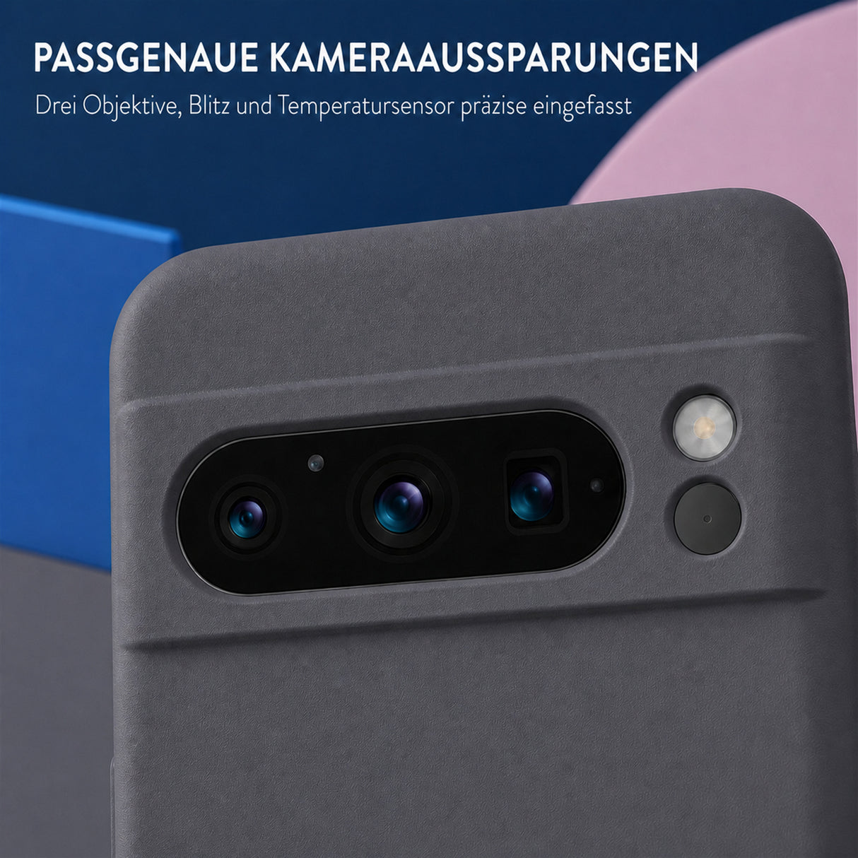 Google Pixel 8 Pro Silicone Pro Silikon Hülle Anthrazit – Detailansicht 2