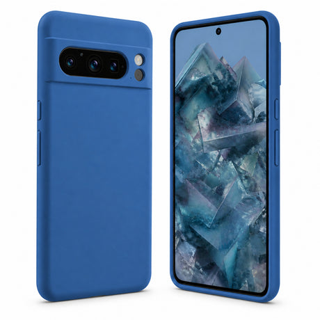 Google Pixel 8 Pro Silicone Pro Silikon Hülle in Marineblau – Produktansicht
