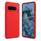 Google Pixel 8 Pro Silicone Pro Silikon Hülle in Rot – Produktansicht