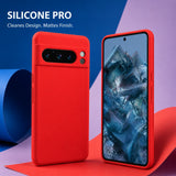 Google Pixel 8 Pro Silicone Pro Silikon Hülle Rot – Detailansicht 5