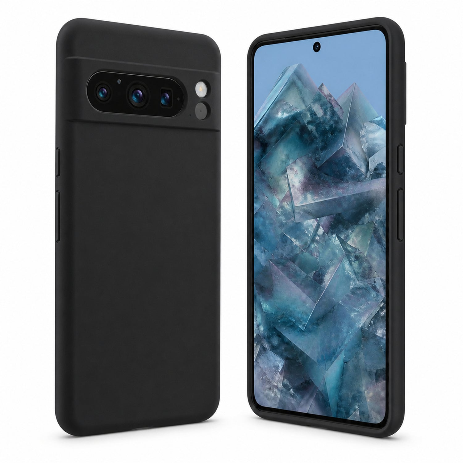 Google Pixel 8 Pro Silicone Pro Silikon Hülle in Schwarz – Produktansicht